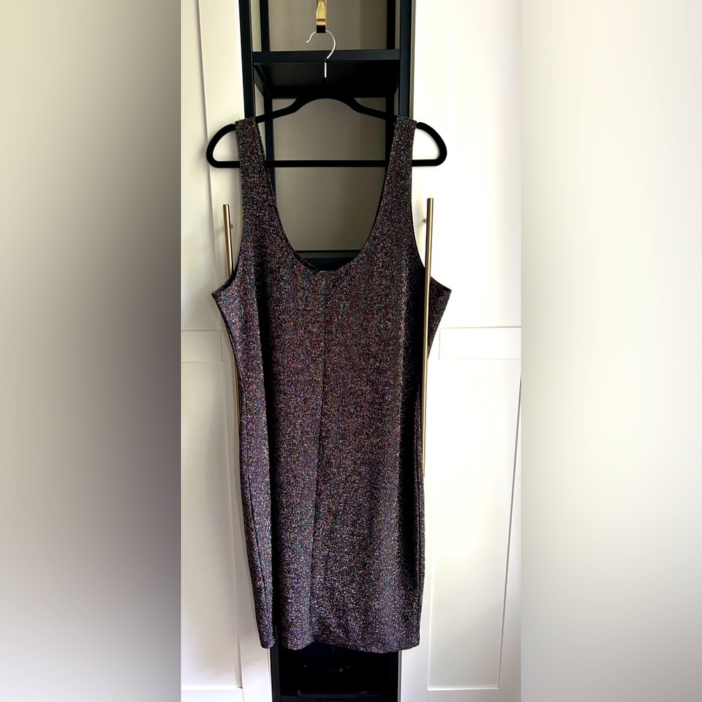 Multi-colored simmered black dress. By Forever 21 size 3X.